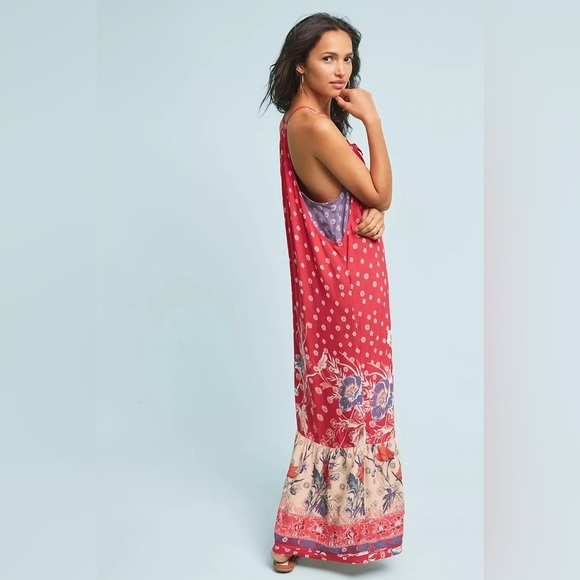 Maeve Anthropologie Kira Boho Floral Layered Maxi Dress - Picture 4 of 16